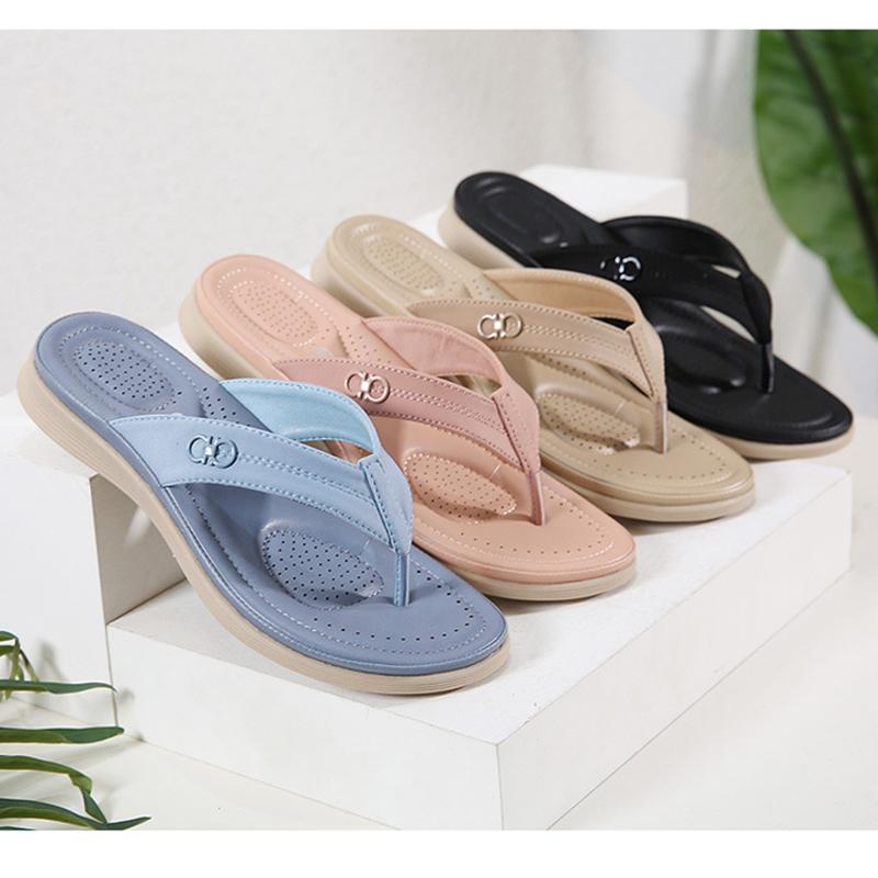 2026 Summer Shoes Women Sandals Flat Holiday Fashion Brand Ladies Sandals Pink Black Blue Plus Size 42