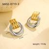 GEMCHIC Women's Stainless Steel Geometric Earrings Gold Silver Fashion Statement Studs