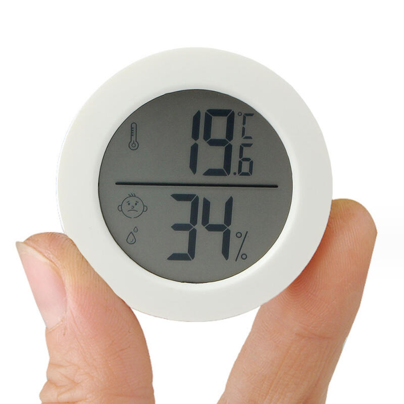 Round Mini Digital Thermo-Hygrometer LCD Precision Thermo-Hygrometer