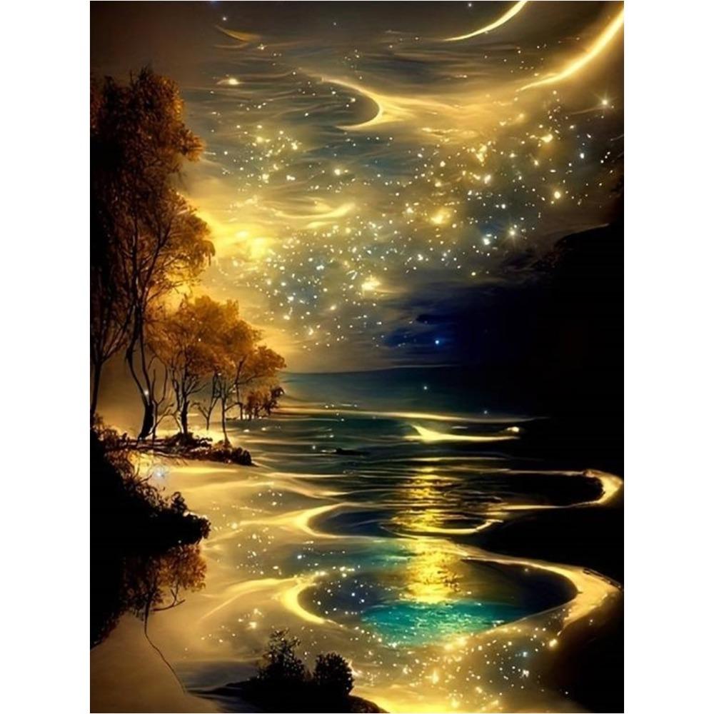 

30x40cm Full Round Drill Round Drill Mosaic Fantasy Paintings Interior Decoration 2