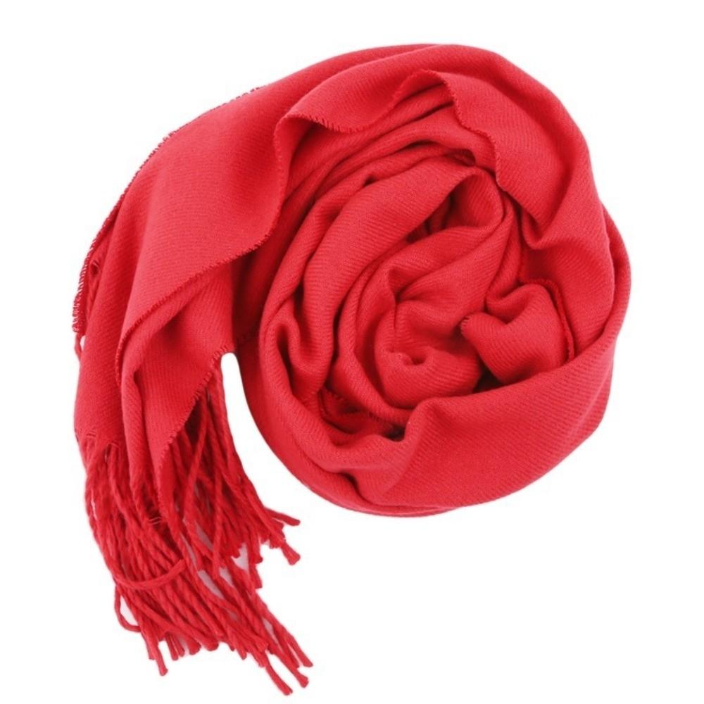 Solid Color Warm Scarf Long Tassel Shawl Fashion Men Scarf