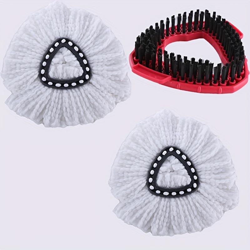 Triangular Rotating Mop Head with Super Absorbent Microfiber Brush