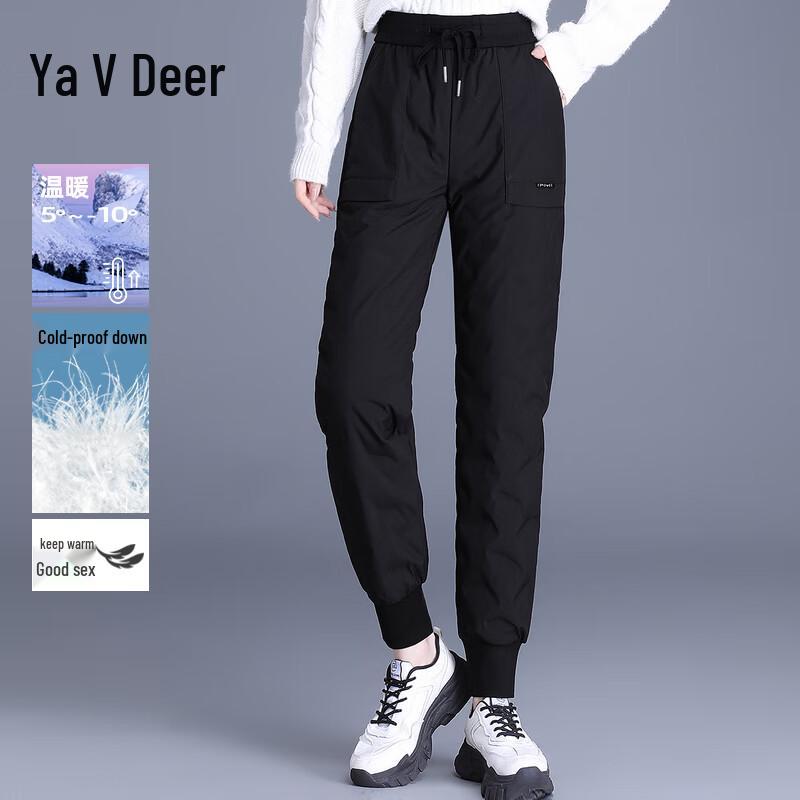 

Yalu Women s High-Waist Straight-Leg Down Pants L