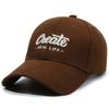 Curved Cotton Brim Cap With Embroidery Adjustable Strap Men Women Outdoor Use