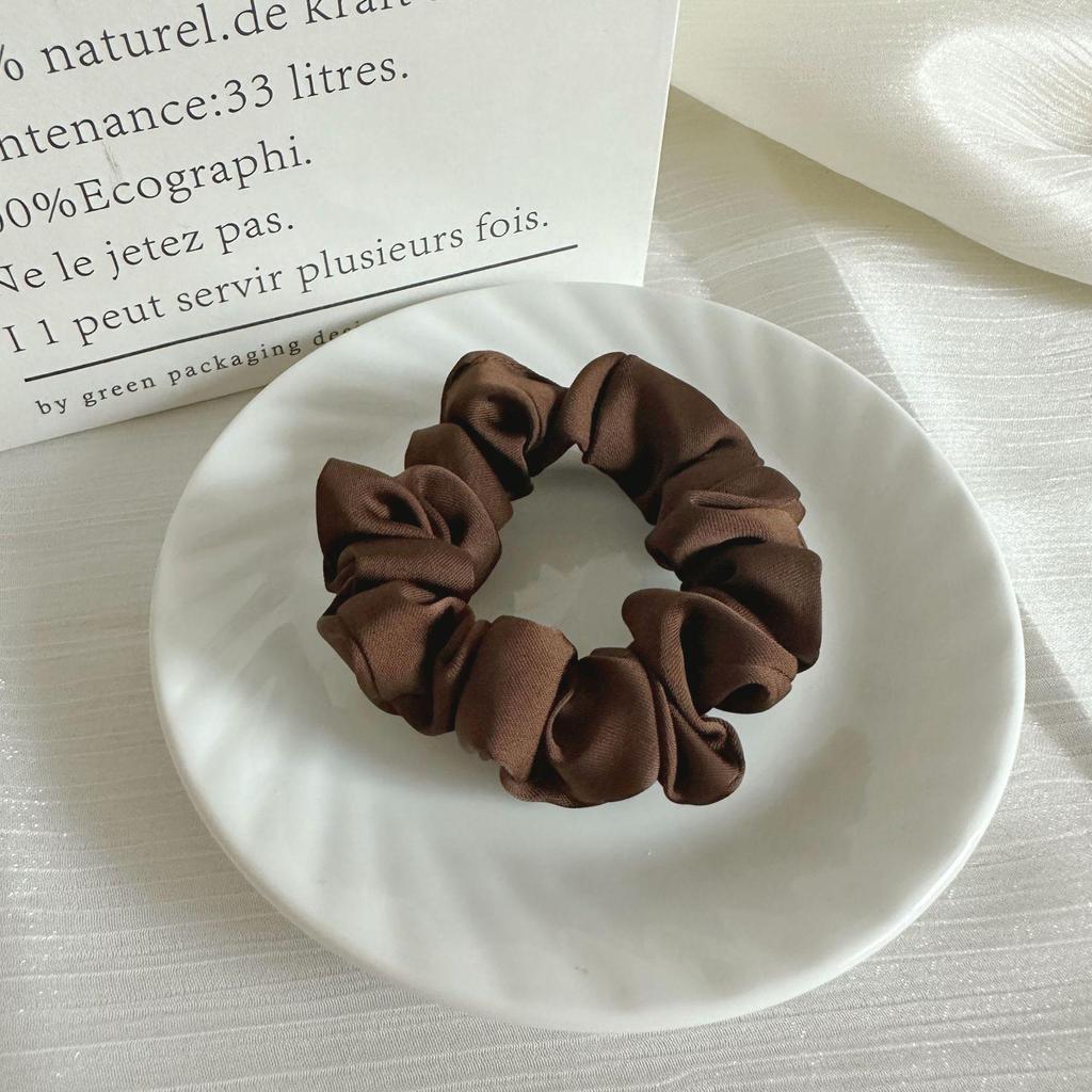 Eleganter japanischer & koreanischer plissierter Satin-Haarring: Vielseitiges Temperament Französischer Pferdeschwanz Elastisch