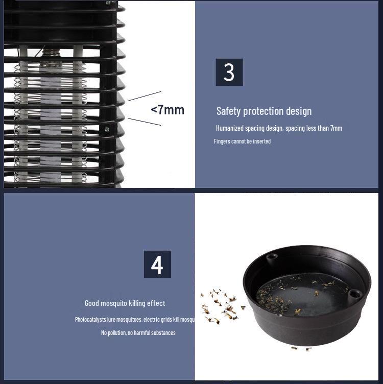 Summer Electric Mosquito Killer Lamp: Photocatalytic Insect Trap & Lure for Home