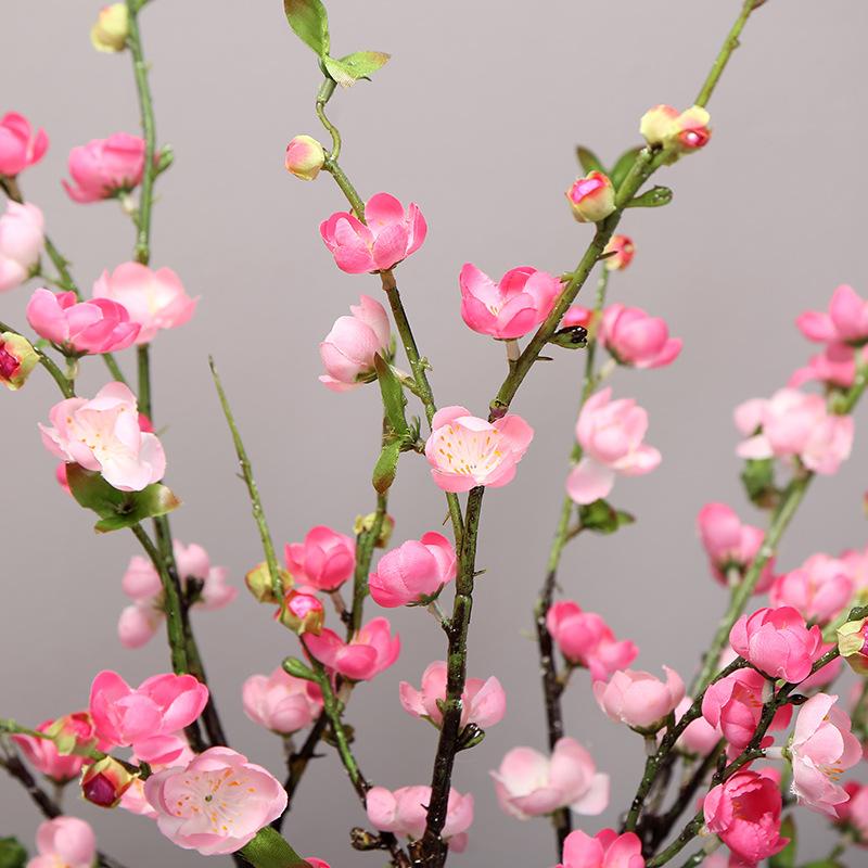 Artificial Cherry Blossom Flower Branches 70cm Silk Peach Spring for Wedding Decora Plum Blossom Wedding Arrangement Accessories