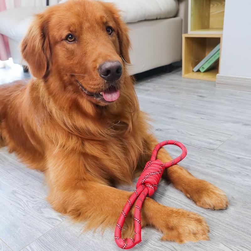 Dog Toys Cotton Ropes Dogs Toy Reflective Knot Rope Toys for Dog Teeth Molar Chew Proof Rope Dogs Training Toy Puppy Accessories