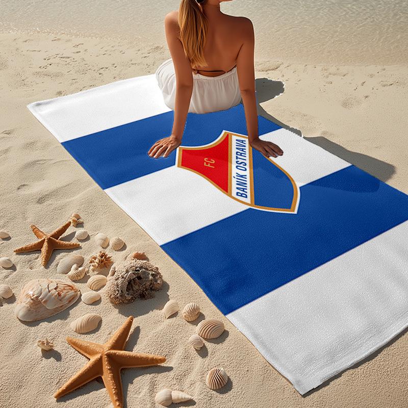 Banik Ostrava Wappen Emblem Mikrofaser Strandtuch, Leicht und Schnelltrocknend, für Sommerreisen, Strand-Essential, Schwimmbad
