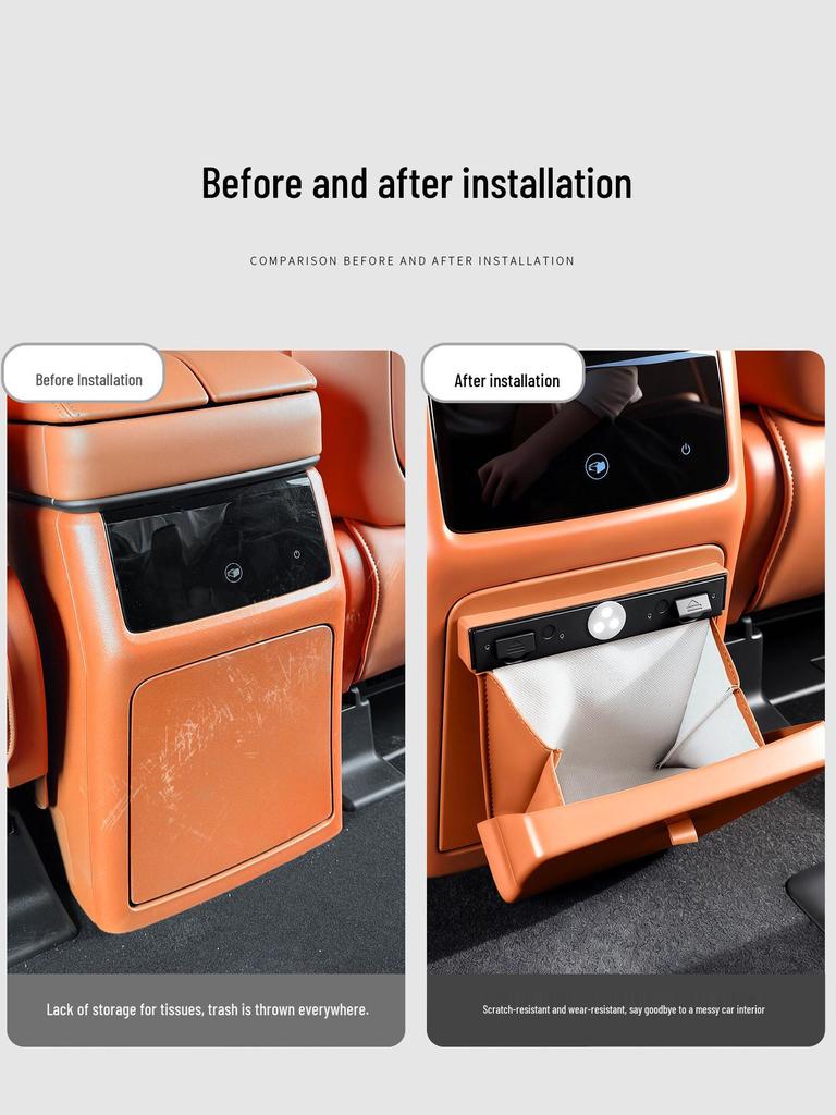 Wey Gaoshan 7/8/9 Rear Seat Anti-Kick Trash Can & Refrigerator Storage Box for Car Interiors