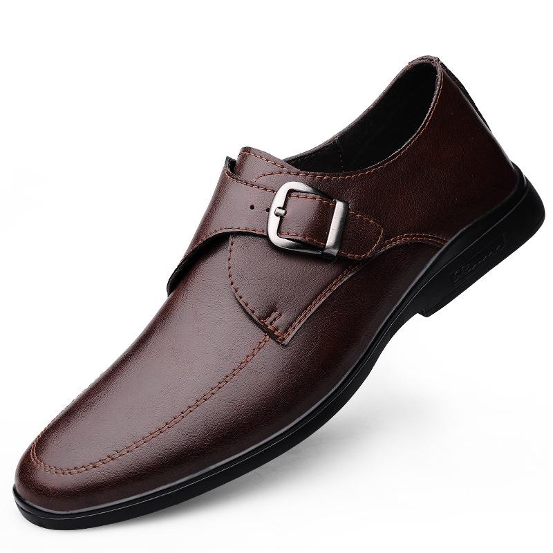 Men s Spring Breathable Formal Leather Slip-on Loafers - Soft Sole Casual Dad Shoes 44