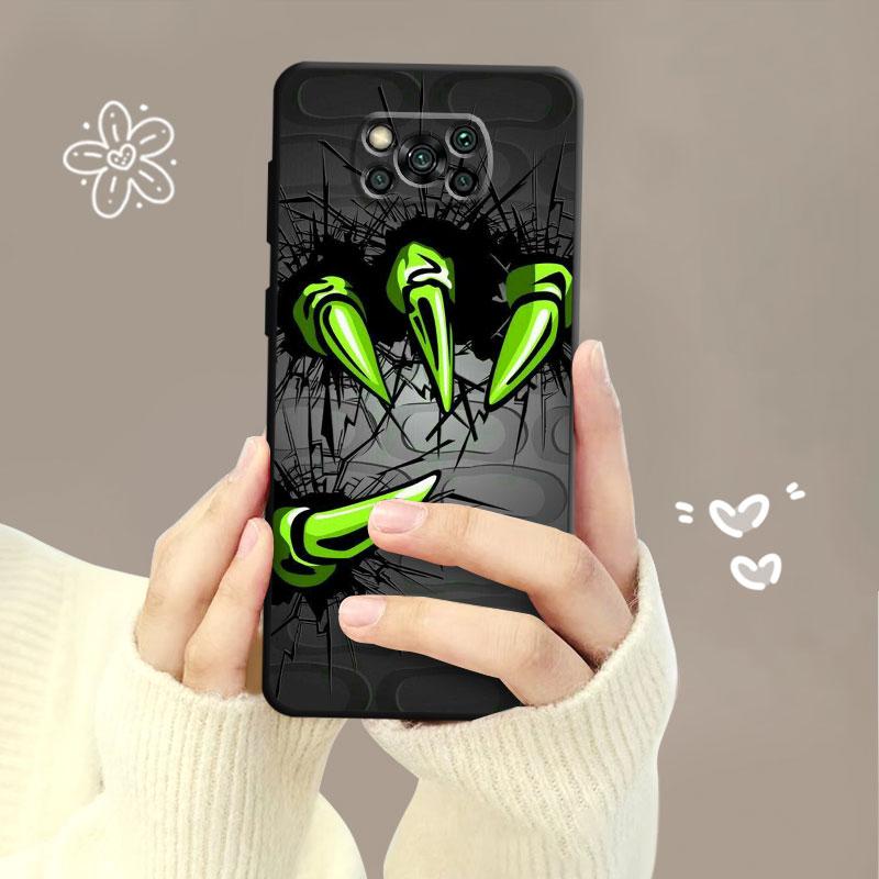 Samurajski smok wilk maska ​​dla Xiaomi Poco X3 Nfc X4pro X5 M3 dla Mi 12 13 11 10 10t 8 Note10 Lite 11ultra 11t Pro F1 okładka
