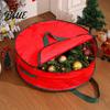Large Opening Storage Organizer Round Garland Bag with Reinforced Handles Waterproof PE Fabric Dustproof Organizer Zipper Closure Foldable
