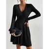 Sexy V-neck Long Sleeve Slim Fit Dress Sexy V-neck Long Sleeve Silm Dress