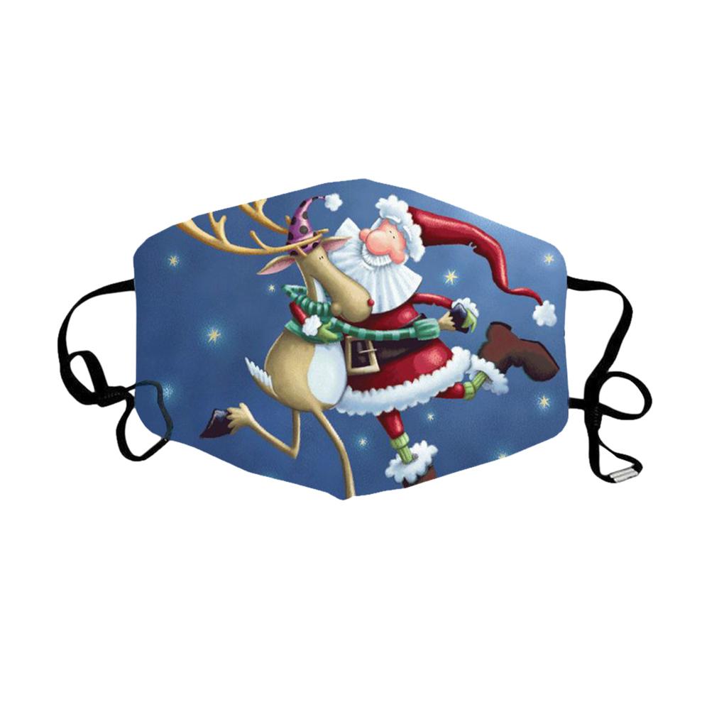 Weihnachtliches Mund-Nasen-Maske Staubdicht Atmungsaktiv Druckmaske mit Elastischem Ohrband Typ 5
