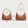 IELGY Women's Versatile Handwoven Bag, Fashionable and Simple Lunch Box Handbag, High-end Niche Shoulder Armpit Bag