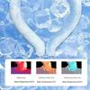 PCM Ice Neck Ring Summer Cooling Neckband Heatstroke Prevention Reusable 28℃ Natural Freeze No Condensation Long Lasting Cool