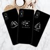Compatible Sony 10 VI 2024 Phone Case - Black TPU with Hollow Simple Lines Design