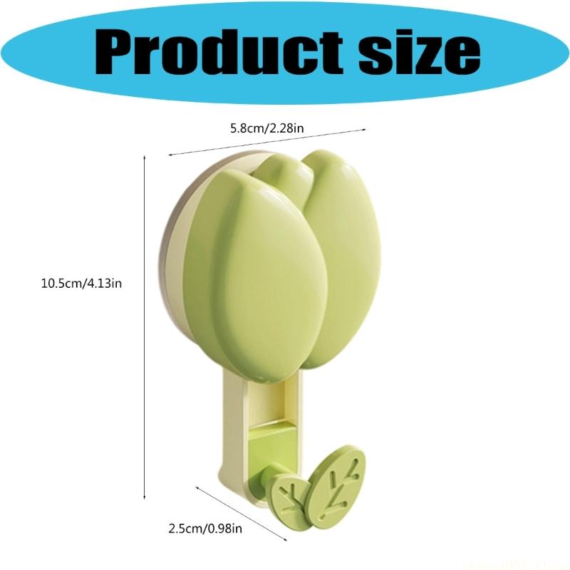 QX2E 2pcs Nonslip Vacuum Hook Waterproof Sturdy for Shower Kitchen Offices Organization