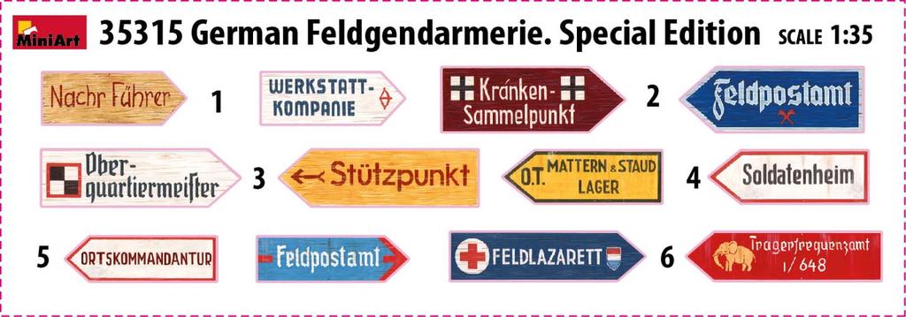 MiniArt Scale German Army Field Gendarmerie Set of with Weapons and Plastic Model Kit MA35315 1/35 5, 1930s-40s, Equipment,