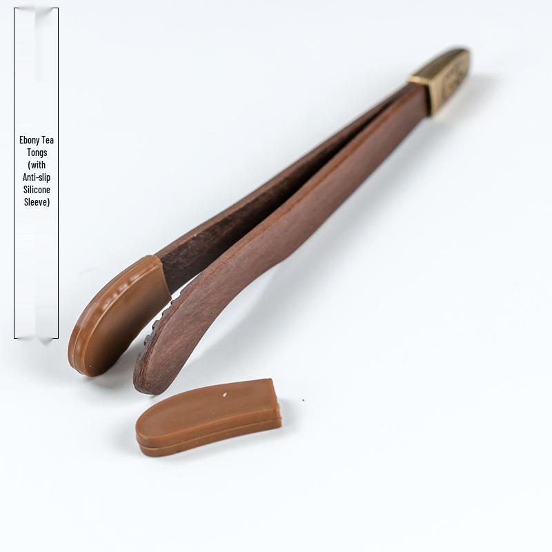 Ebony Gentlemen's 5-Piece Tea Ceremony Set: Copper Tea Tongs, Spoon, Scoop, Needle, Pick - Kung Fu Tea Accessories