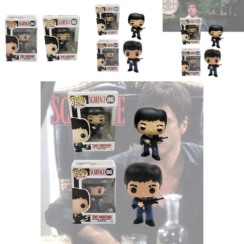 Tony Pop Montana Action Figure Scarface Toy With Box Movie Collection