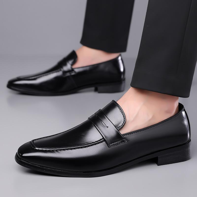Men's Spring Leather Shoes Men's British Style Business Casual Shoes