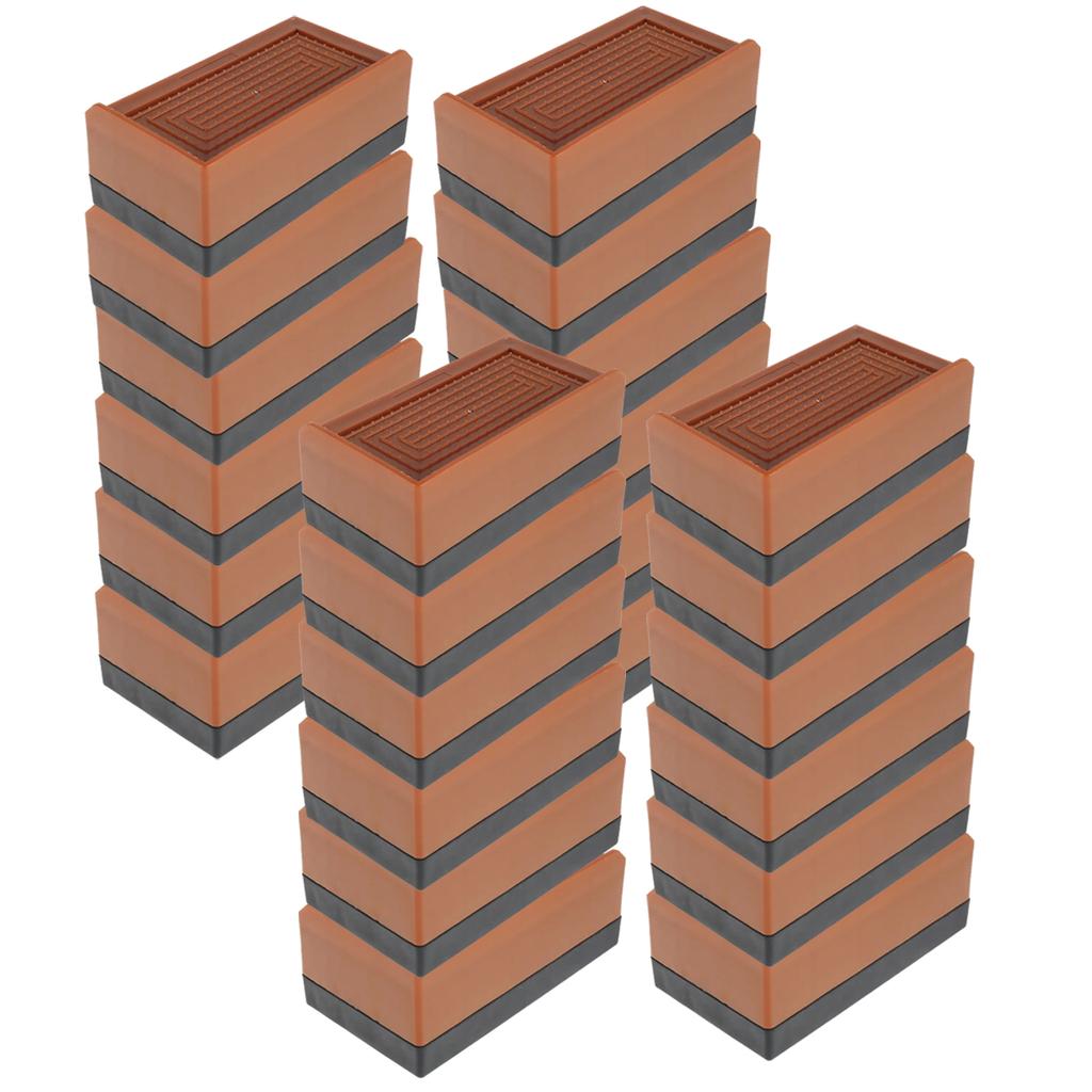 24 STÜCKE/4 STÜCKE Verstellbare Schreibtischlifte Beinverlängerungen Bettenmöbelerhöhungen Rutschfest Stoßdämpfung für Betterhöhungen Tisch Couch Stuhl