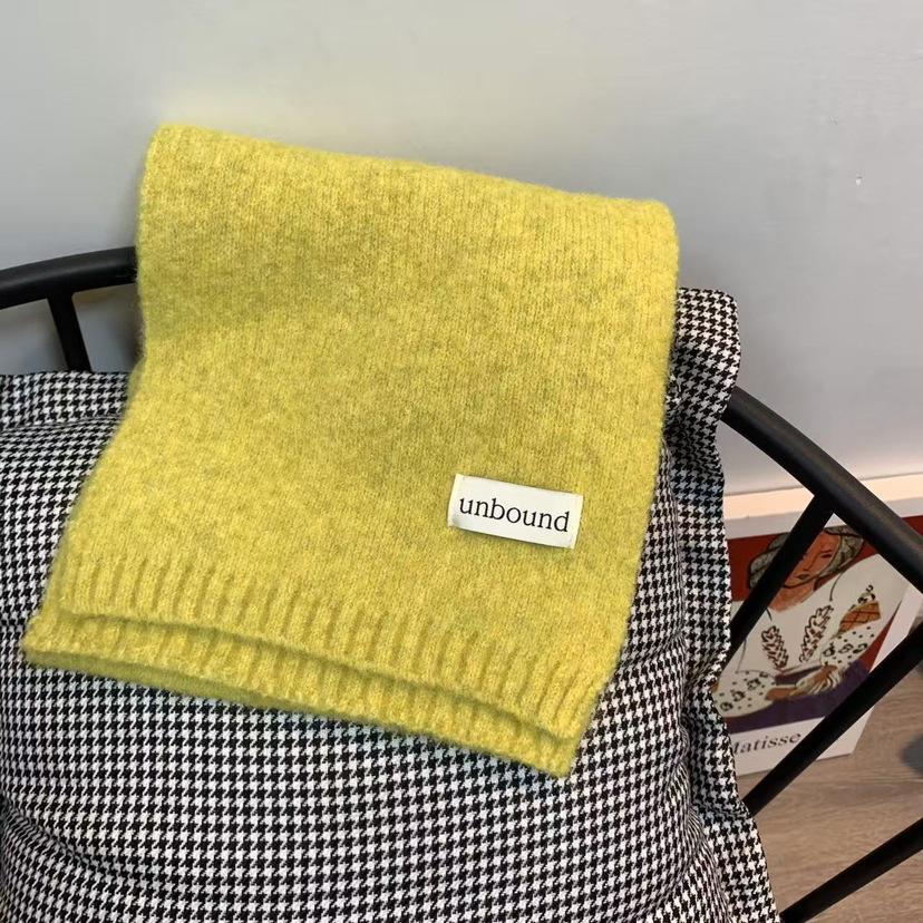 Highly Recommended! Korean Dongdaemun Knitted Wool-Blend Scarf - Winter Solid Color Korean Style Neckwear