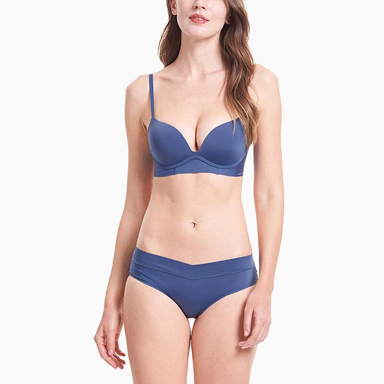 Calvin Klein Seamless Sexy Low Rise Briefs Women underwear Blue QF6357AD-DB2