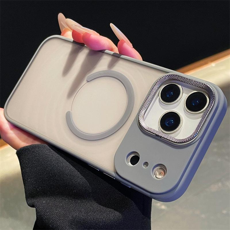Magnetic Skin Feel iPhone 17 Pro Max Case for Large Hole Models 13/14/15/16 Frosted