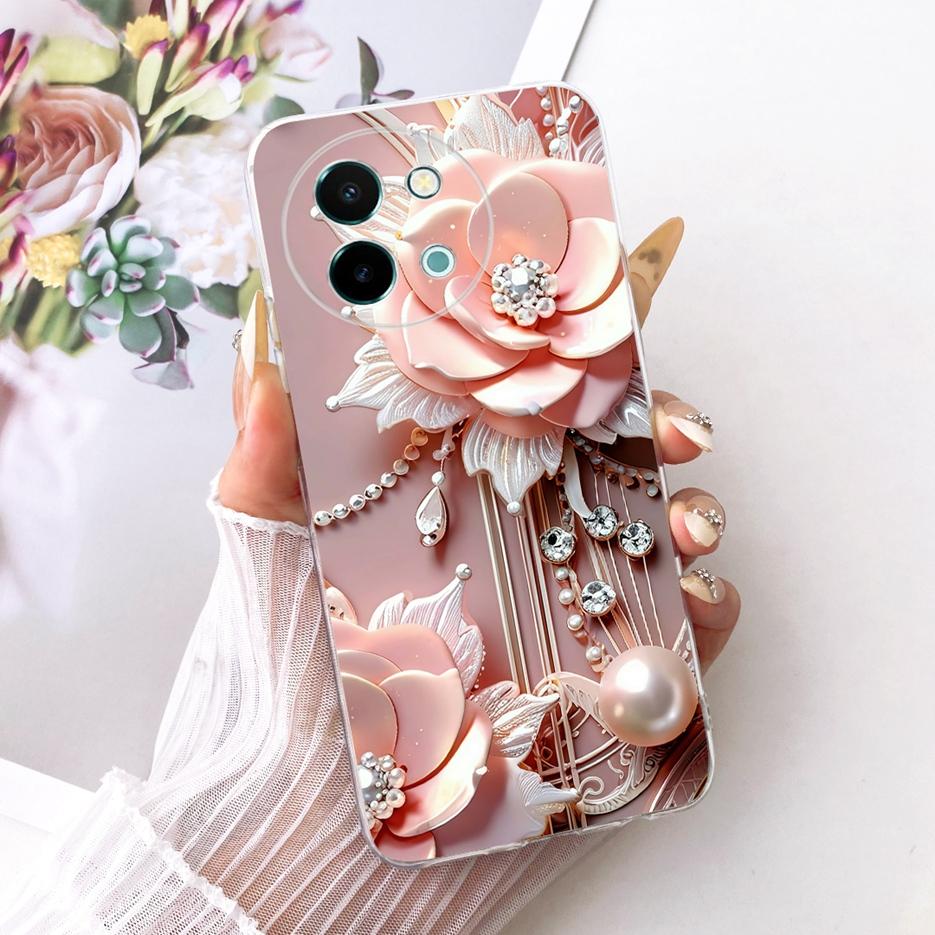 For Vivo Y38 5G Case Colorful Flowers Painted Cover Soft Slim Phone Case For Vivo Y58 5G V2355 Y 38 VivoY38 VivoY58 Fundas Coque
