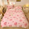 Cartoon Pink Strawberry Flannel Blanket for Kids Girls Soft Warm Lightweight Throw Blanket for Sofa Bed Traveling Camping Gifts