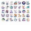 35pcs-70pcs Cartoon Cute Creatures Stickers Whimsical Animals  Stickers Stationery Stickers For Suitcase Fridge Phone DIY