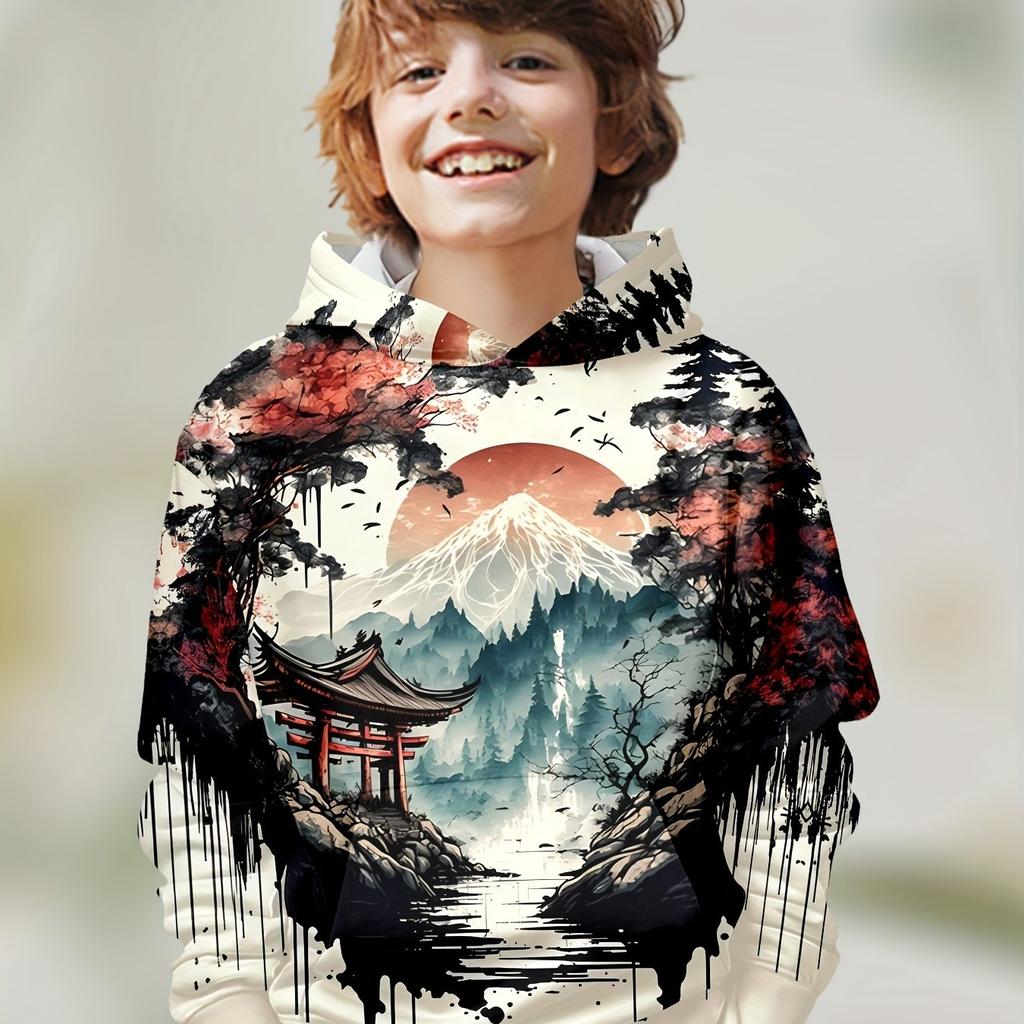 Kids Clothes Boys Hoodies Long Sleeve 3D Creative Print Children Spring Fall Clothes Casual Stylish Girl Clothes Pullover Tops