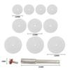 11Pcs Kit Mini Circular Saw Blade Electric Grinding Cut Cutoff Mandrel Set