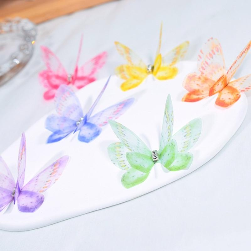 20 STÜCKE Stickerei Schmetterling Applikationen Aufnäher zum Aufnähen für Nähhandwerk Hochzeitskleid Kleiderdekoration Haarschmuck