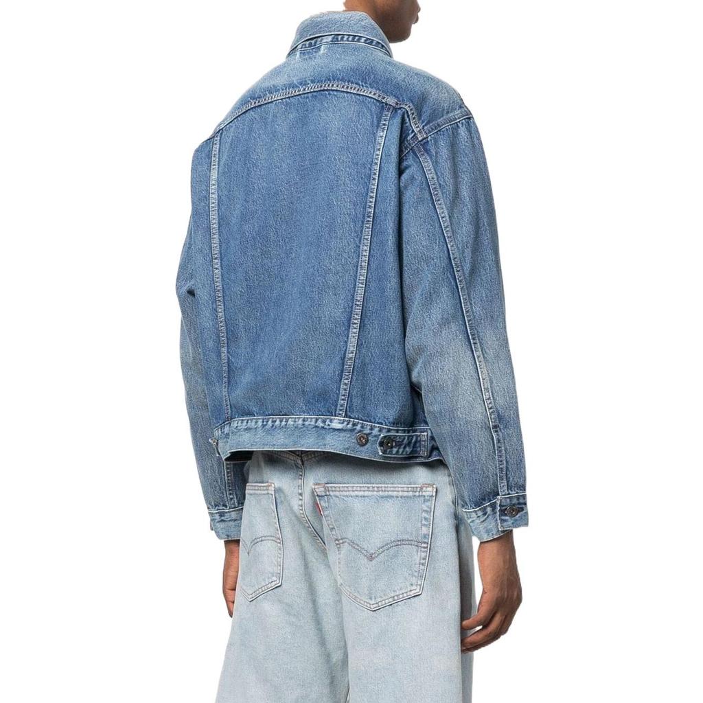 Levis Ss22 Single Button Solid Color Denim Jacket Men Jackets Blue 21261-0020