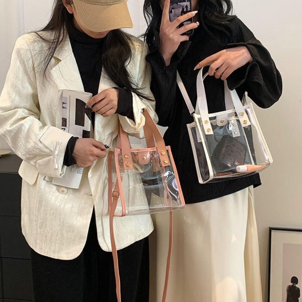 Storage Bag Women Handbag Summer Crossbody Bag PVC Transparent Bag The Water-Sprinkling Festival