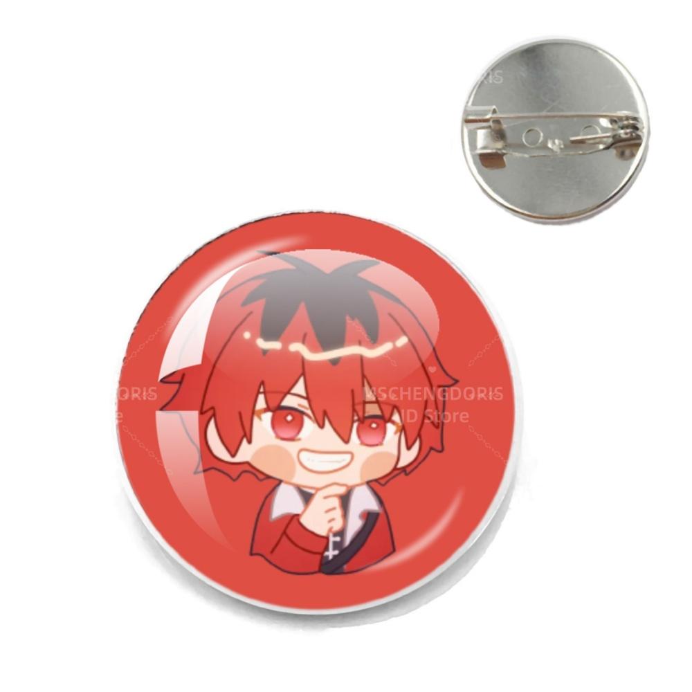 Anime Frieren Pins Cartoon Badge Round Creative Glass Metal Brooches For Backpack Jewelry Accessories Gifts