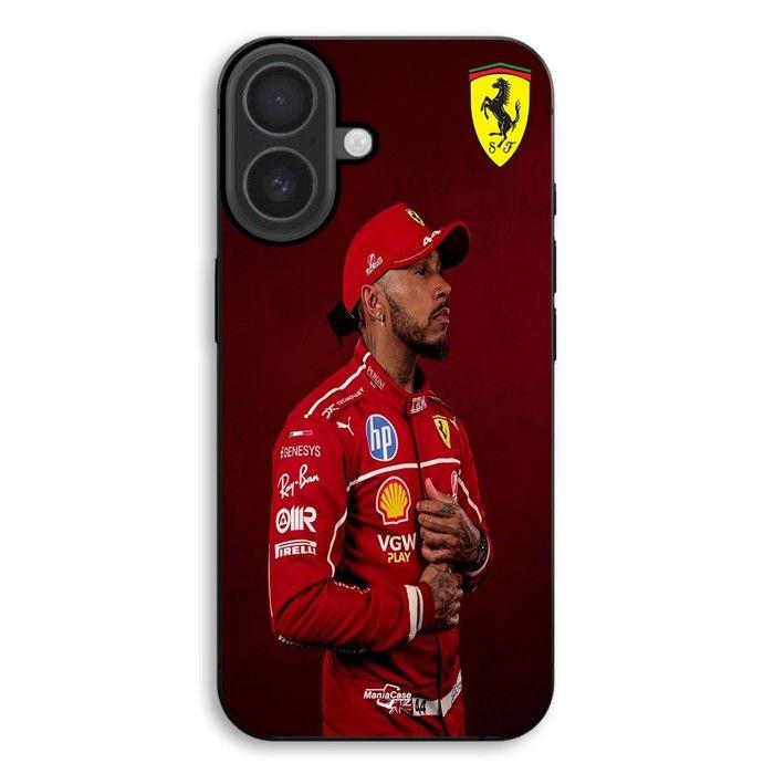Coque de téléphone - MANIACASE - iPhone 17 - Silicone TPU - Noir - Motif Ferrari