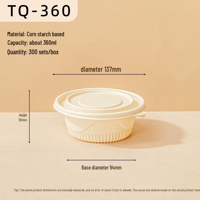 Eco-Friendly Corn Starch Disposable Food Containers