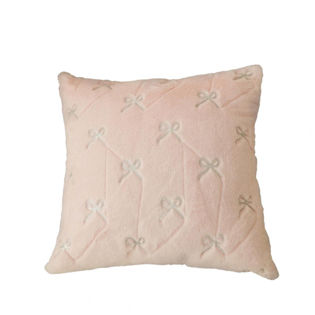 Throw Pillowcase Bowknot Pattern Hidden Zipper Wrinkle Resistant Pillow Cover Bedroom Living Room  Cushion Cover Sofa Home Decor