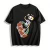 Skull Skateboard Print Tshirt Cool Street Style Casual Loose Tee Pure Cotton T-shirt