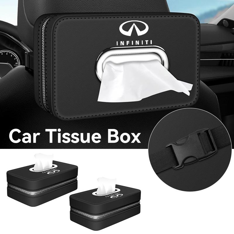 Car Seatback Tissue Box Paper Storage Bag Napkin Holder For Infiniti Q50 FX35 Q30 G37 Q70 QX70 G35 Q60 QX50 QX60 QX80 QX30 UU555