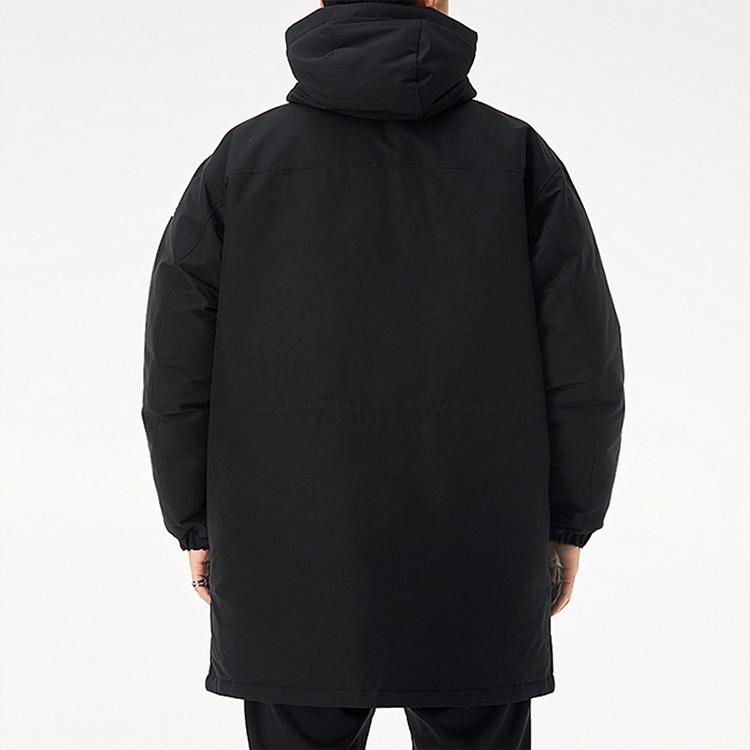 Adidas Outdoor Sports Windproof Warm Hooded Down Jacket Men Outerwear Black GN9835