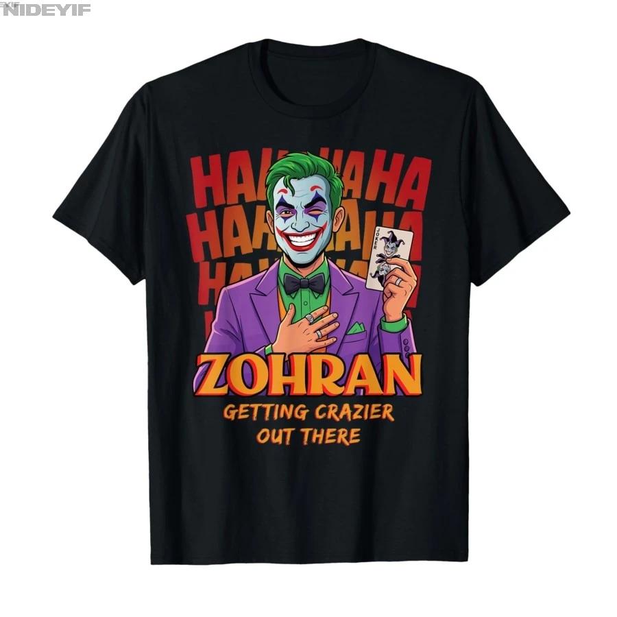 Zohran Mamdani Funny Political Satire Caricature Graphic Tshirt For Men Women 100 Cotton T Shirts Short Sleeve Tops 04243 S