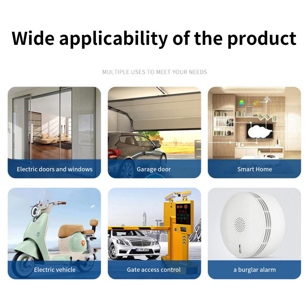 Kunststof Afstandsbediening Poort Afstandsbediening Garagepoort Afstandsbediening Garagedeuropener Eenvoudig te Bedienen voor Thuis