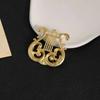 Retro Music Instrument Eighth Note Pin Music Note Alloy G Clef Brooch Jewelry Vintage Harp Badge Gift