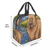 Capybaras Isolierte Lunchtasche für Damen Wasserdicht Tier Haustier Kühltasche Thermische Lunch-Tragetasche Büro Picknick Reise